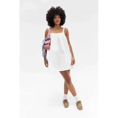 Kimchi Blue Catherine Poplin Dress - White XS at Urban Outfitters
