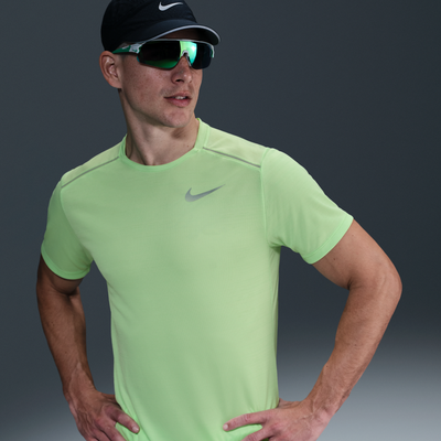 Nike Miler Men's Short-Sleeve Running Top - Green - Polyester
