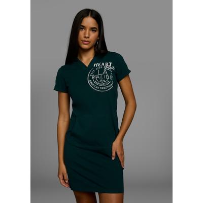 Sweatkleid KANGAROOS, Damen, Gr. 54, N-Gr, grün, Sweatware, Obermaterial: 100% Baumwolle, unifarben, bedruckt, casual, Kleider, aus weichem Jersey mit Kapuze - NEUE KOLLEKTION Image
