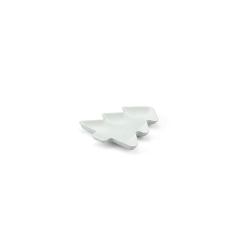 Teller aus Zuckerrohr in Weiss, Weihnachtsbaum, 140 x 115 x h 15 mm, 20 Stück