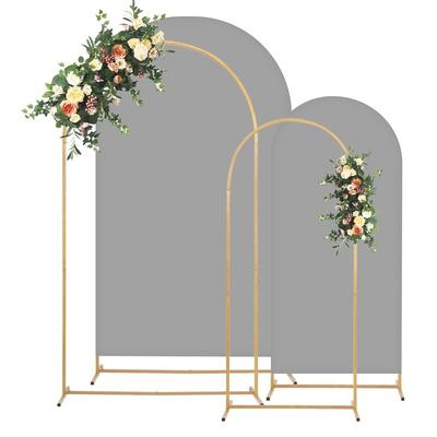 Metal arch backdrop holder and cover set, easy to assemble, suitable for party, wedding and other backdrop holders