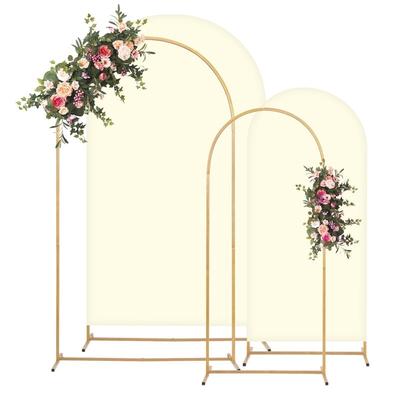 Metal arch backdrop holder and cover set, easy to assemble, suitable for party, wedding and other backdrop holders