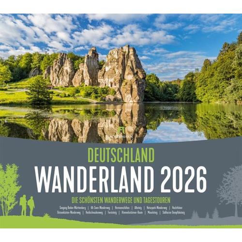 Deutschland Wanderland Kalender 2026 | Die schönsten Wanderwege - Ackermann Kunstverlag
