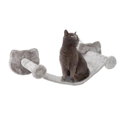 VOSS.pet Katzen Hängematte "Irma" zur Wandmontage, Liegematte mit Plüschstoff Image