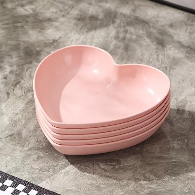 TEMU 5pcs, Plastic Heart-shaped Plates, Fruit Plates, Dessert Plates, Cake Plates, Snack Plates, Pickle Plates, Cake Plates, Kitchen Supplies, Kitchen Supplies Image