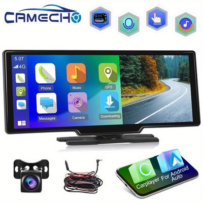 TEMU Camecho 10.26-inch Carplayer Car , Mp5 Portable Smart Player Supports Auto With + Backup Camera