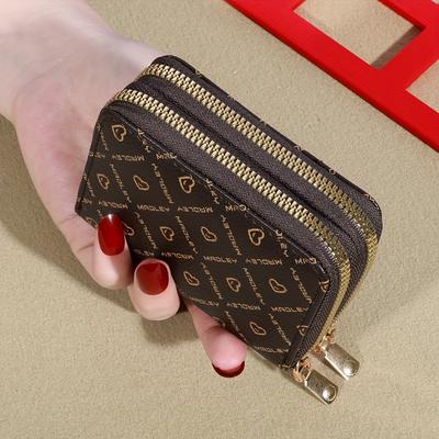 TEMU Classic Large Capacity Wallet With Zipper, Multi-card Slots, And Coin Pocket – , Brown & , Stylish Everyday Use For Women Image