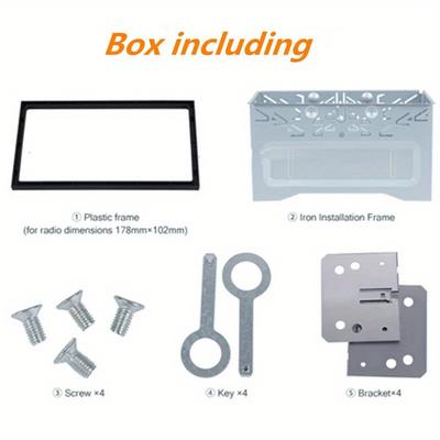 TEMU 2din Stereo Frame Unit Universal Dvd Player Box Fascia Panel Plate Case Audio Dash Mounting Frame Kit Accessories