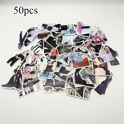 TEMU 50pcs Bllnk Theme Sticker Set, Kpop Girl Group - Irregular Shapes, Self-adhesive, Great For Decorating Phones, Guitars, Laptops, Etc., For Bl Fans. Image