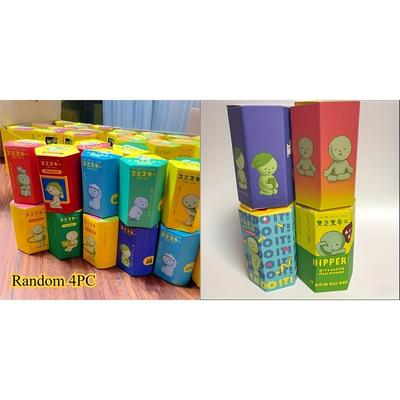 TEMU Random 1/ 4pcs Mystery Box Fluorescent Character Multi Series, Bathroom Series, Toilet Series, Twisted Egg, Luminous Green Character Suitable Action Digital Decoration Desktop Toy Surprise Gift Image