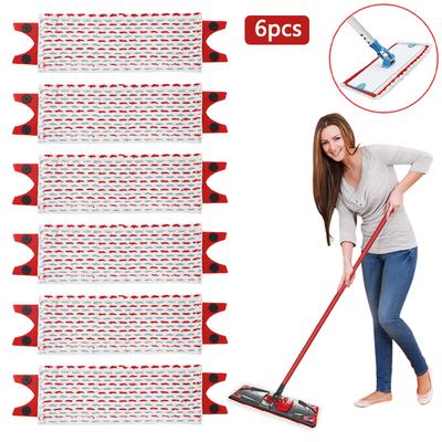 TEMU 6-piece Vileda Floor Mop Replacement Microfiber Set For Vileda / Plus/easy Wring Mop Covers Image
