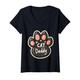Damen Cat Daddy Funny Father's Dad Dad Owner Lover Paw Papa Zitat T-Shirt mit V-Ausschnitt
