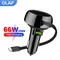 66W Car Charger Fast Charging USB Car Charger With Retractable Type C Cable Multi-Function car