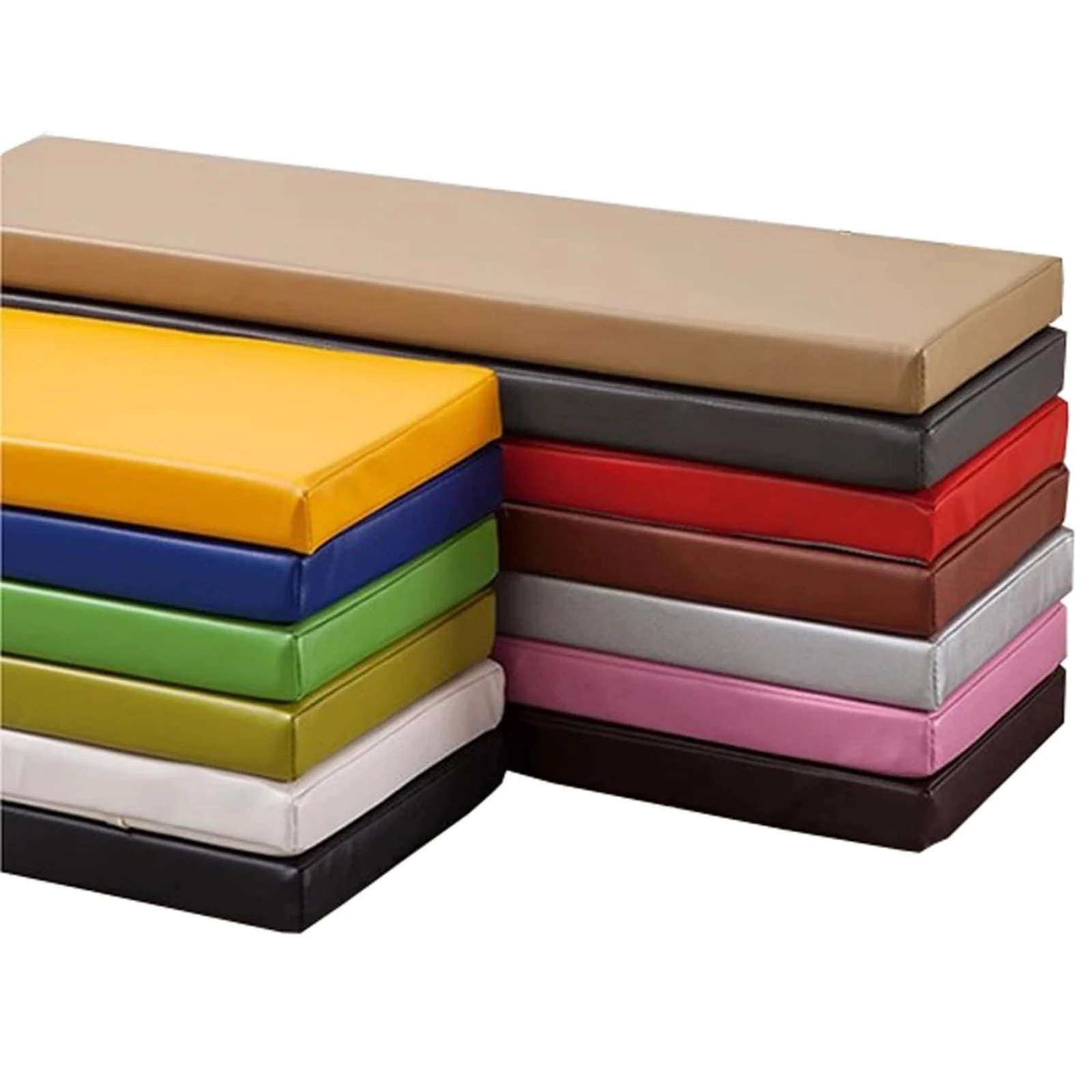 Custom Wax Leather Waterproof Bench Cushion Garden Patio Seating Pad Long Mattress Chair Seat Pad Decorative Garden Pads Swings