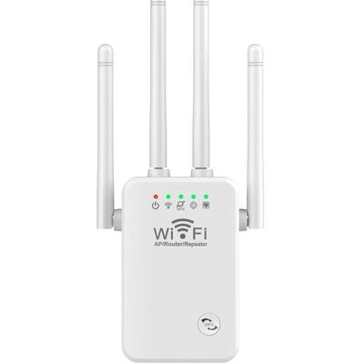 Drahtloser WiFi-Repeater, 4 Antennen, 2,4 g WiFi, 300 m, Extender, Signalverstärker mit großer