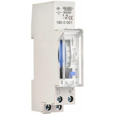 Mechanischer 24-Stunden-Timer, 15-Minuten-Mindesttimer. Schienenmontage. Eingebauter Akku, SUL180a Image