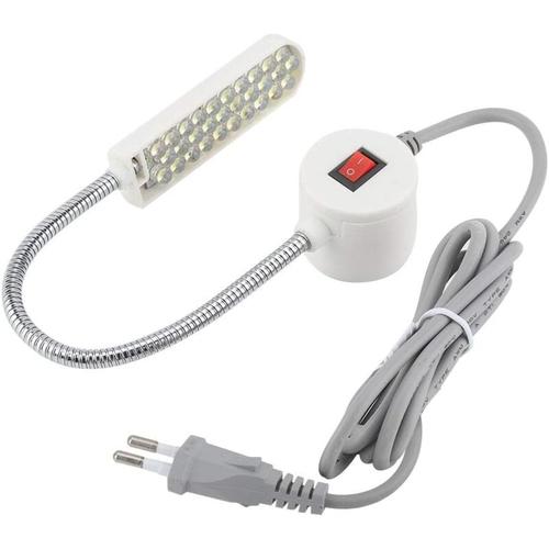 Arbeitsleuchte mit Schwanenhals und 30 LEDs und Magnetfuß für Drehmaschinen, Bohrmaschinen und