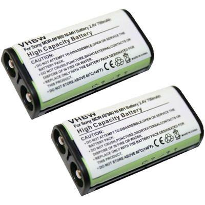 Vhbw - 2x Akku Ersatz für Sony BP-HP550-11 für Wireless Headset Kopfhörer (700mAh, 2,4V, NiMH) Image