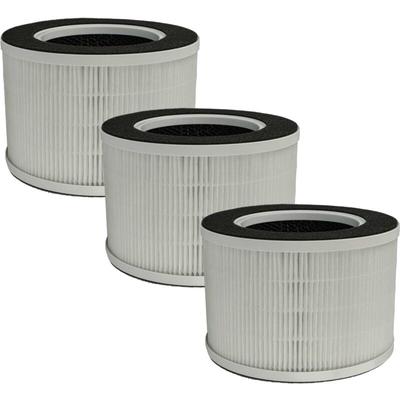 3x Luftilter kompatibel mit Medion md 19778 Luftreiniger - Kombifilter Vorfilter + hepa +