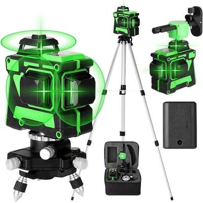 SNQ - Grüner selbstnivellierender Laser 3 x 360°, 3D Baustellenlaser 12 Linien, selbstnivellierend,