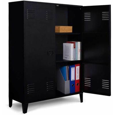 Idmarket - Unterschrank ester 2 Türen Metall schwarz Industriedesign Image