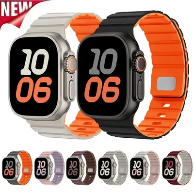 Silikon-Schlaufenarmband für Apple Watch Band Ultra 2 49 mm 46 mm 42 mm 44 mm 41 mm 45 mm Image