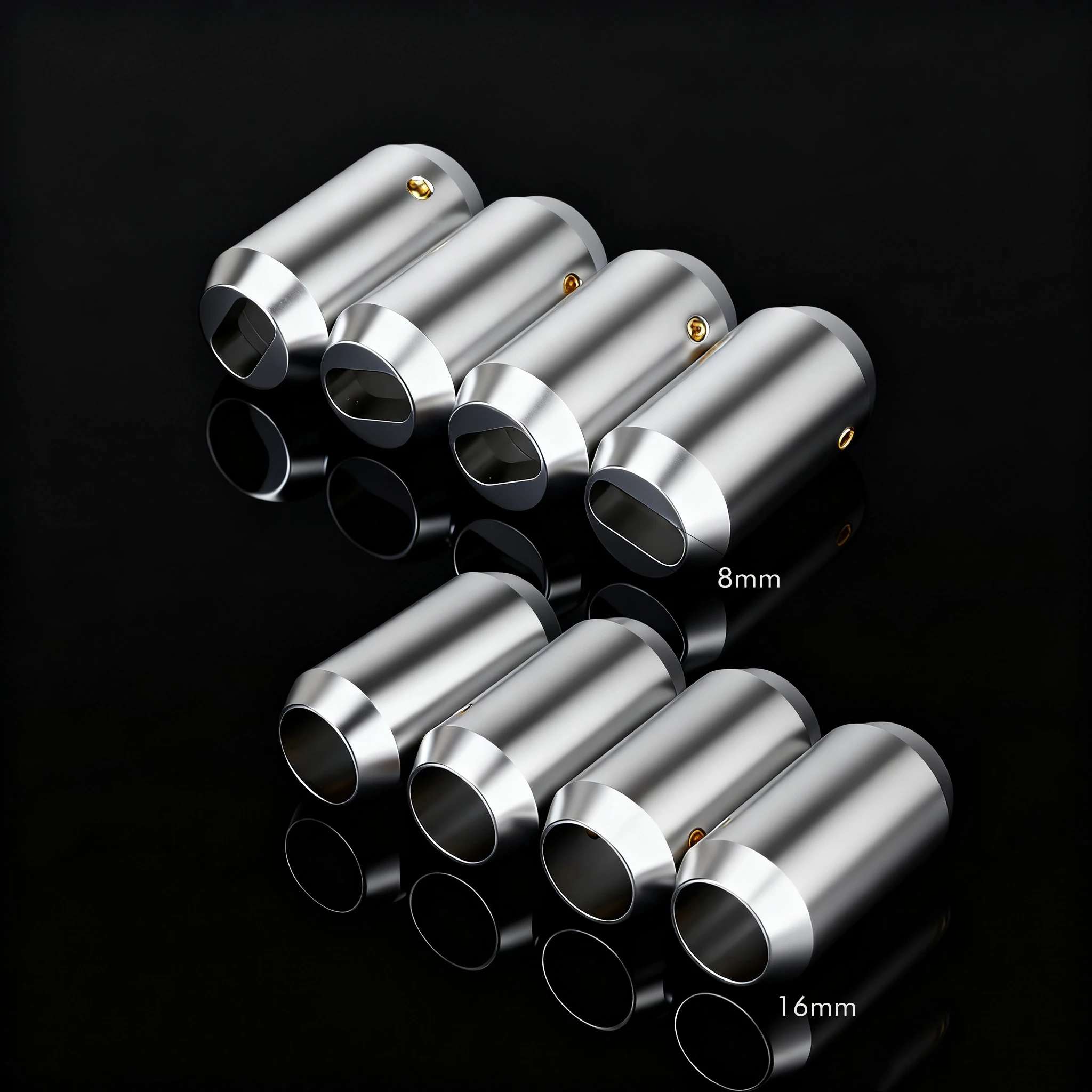 AL1608S/B 4 Stücke HIFI Bi-draht Lautsprecherkabel Audio Draht Hose Boot 1 bis 2 Y splitter 16mm * 8mm Durchmesser DIY Audio Lautsprecherkabel Image