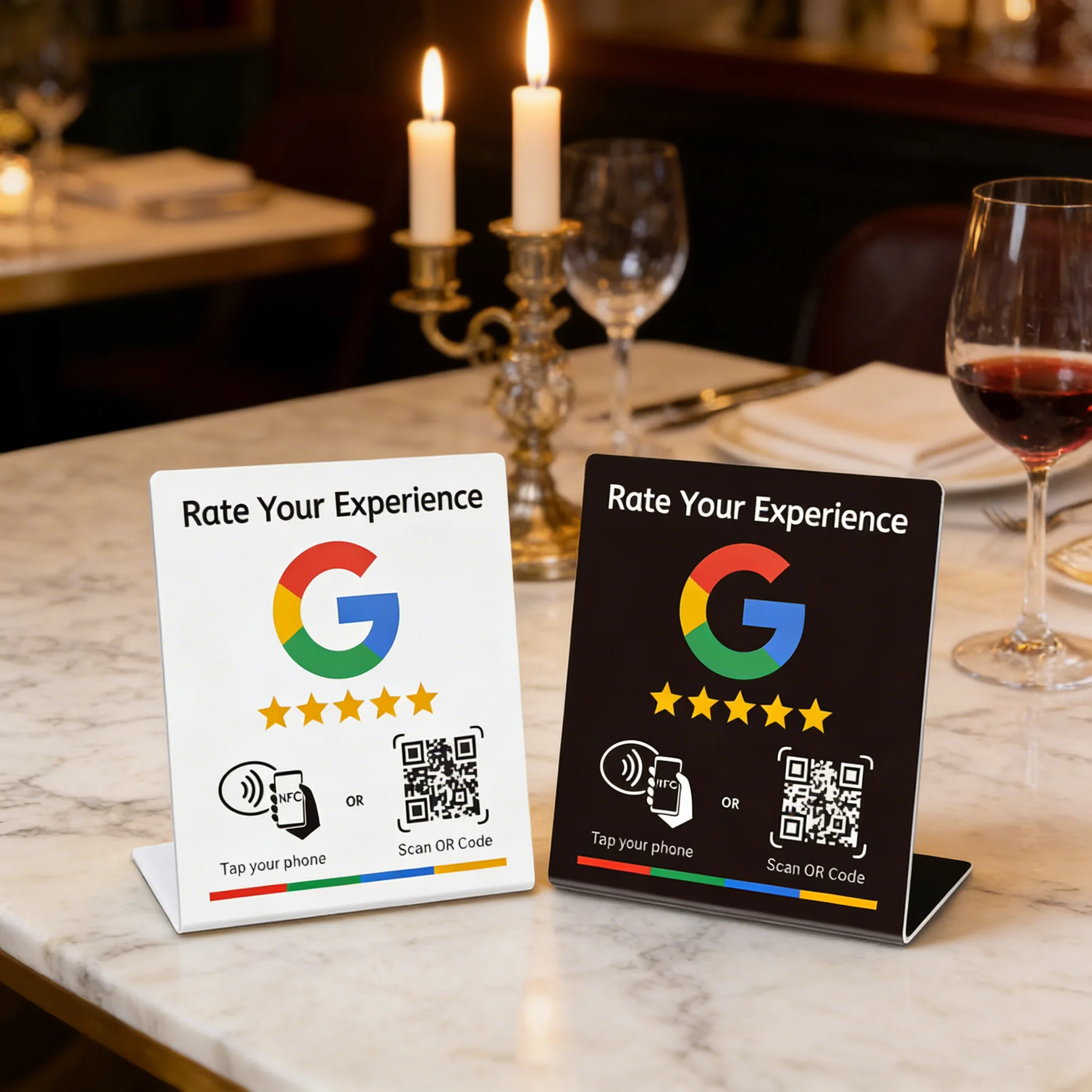 N-Tag 215 Crad für Google Review NFC-Stationstabelle NFC 13,56 MHz programmierbare Bewertungen-Anzeige-Biegekarte Image