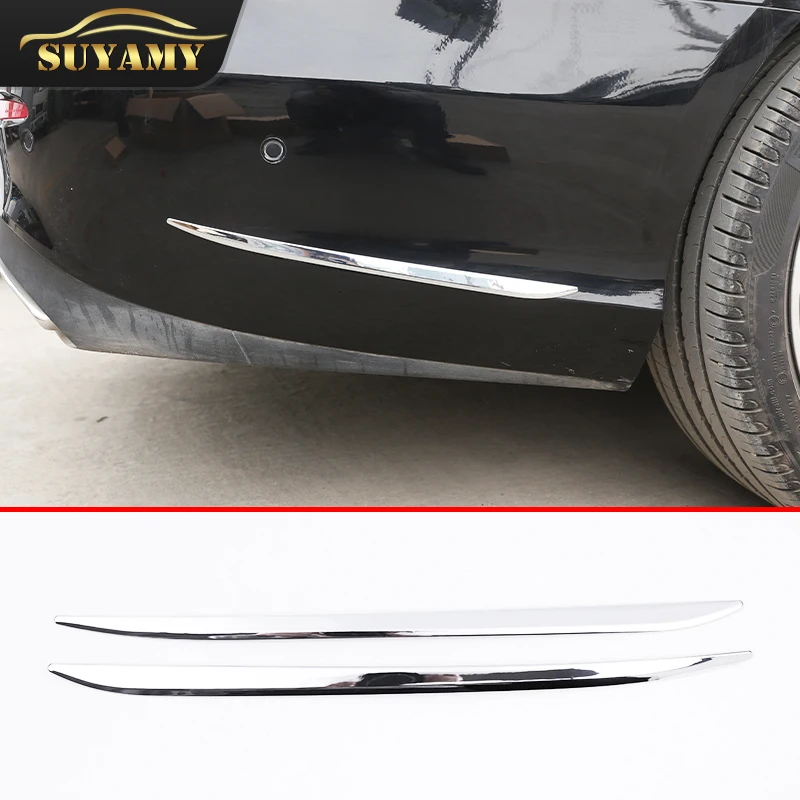 Für Mercedes Benz E Klasse W213 E200l 2016-2021 Auto Hinten Stoßstange Seite Dekorative Streifen Körper Helle Streifen trim Aufkleber Zubehör Image