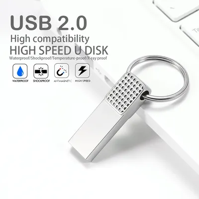 JASTER Metall Silber USB 2.0 Flash-Laufwerke 64 GB 32 GB Pen-Laufwerk 16 GB Memory-Stick Kreatives Image