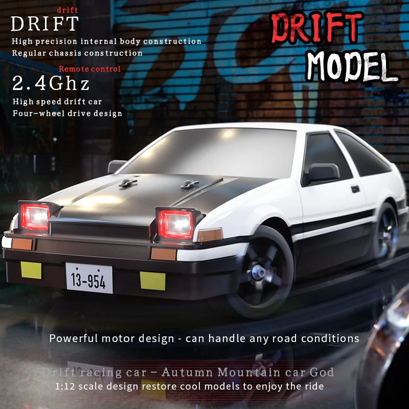 RTR R1201/02/03/04 1/12 2,4G 4WD Drift AE86 RC Auto Gyro Voll Proportional LED Licht High Speed Racing On-Road Fahrzeuge