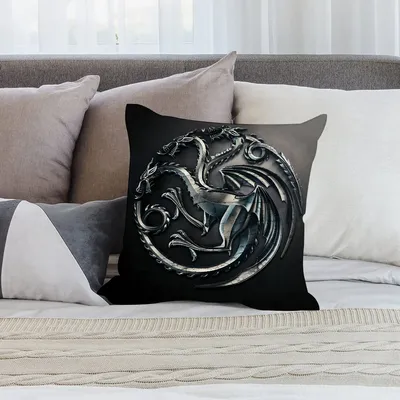 TV-G-Games Of T-ThroneS Kissenbezug, Plüschstoff, weicher doppelseitiger Druck, Sofa-Kissenbezug, Image