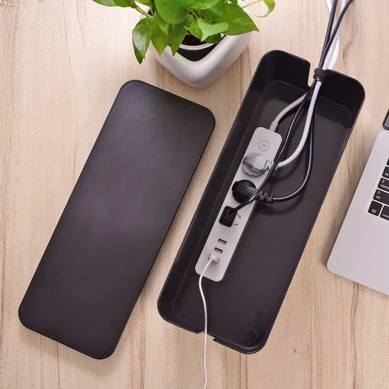 Kabel Management Box, Draht Lagerung Box, Verwendet Zu Verstecken Die Power Streifen, geeignet Für Home/Büro (Schwarz) Image