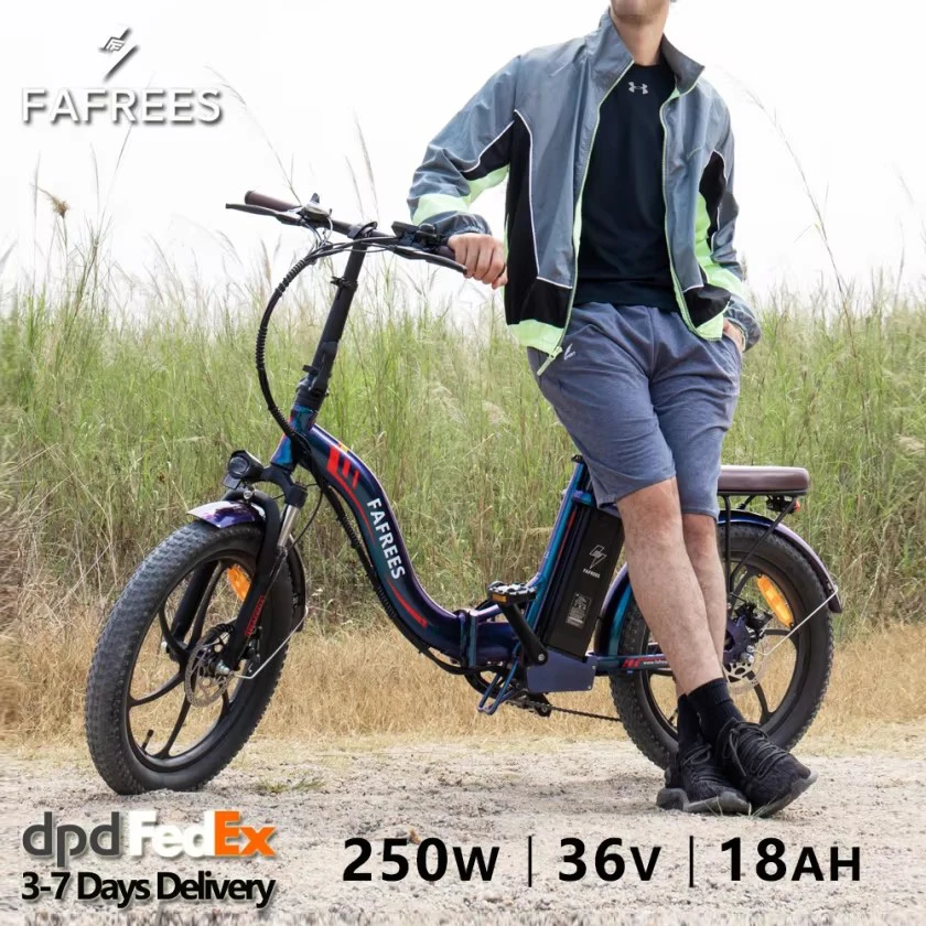 Fafrees F20 Pro Klappbar Elektro Fahrräder Mit 36V 18Ah/20Ah Abnehmbarem Akku, 20 Zoll MTB E-bike Mountainbike für Erwachsene, 7-Gang, 25 km/h und 70–100km Reichweite Image
