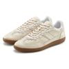 Sneaker LASCANA, Damen, Gr. 41, beige (creme), Obermaterial: 85% Rindsleder, 15% Textilmaterial. Futter: 100% Textilmaterial. Decksohle: 100% Textilmaterial. Laufsohle: 100% Synthetik, unifarben, casual, Schuhe, Freizeitschuh, Halbschuh aus Leder...