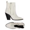 Bronx Damen Stiefelette, Gr. 39, cremeweiß, Leder