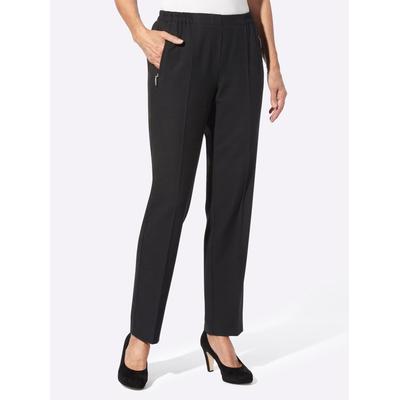 Webhose ADELINA, Damen, Gr. 20, Kurzgrößen, schwarz, 66% Polyester, 32% Viskose, 2% Elasthan, meliert, lang, Hosen Image