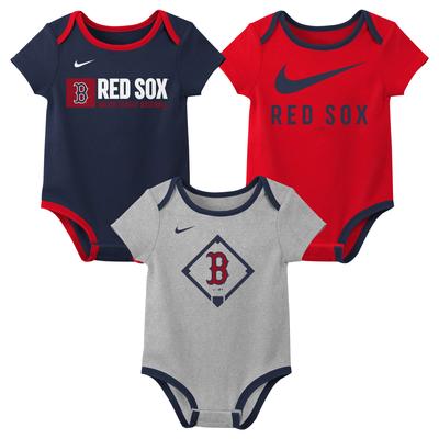 Boston Red Sox Nike 3-teiliges Creeper-Set – Neugeborene Image