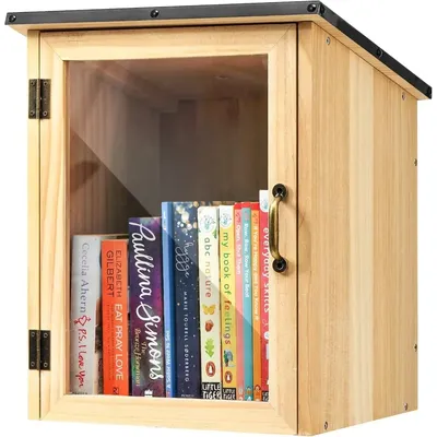 Waterproof free small library, book vault, small wooden cabinets to share books with the community