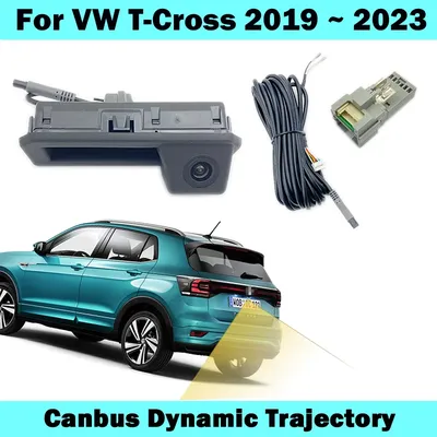 HICAMRUI Rear Camera for VW Volkswagen T Cross T-Cross 2019-2025 Canbus Dynamic Trajectory Camera
