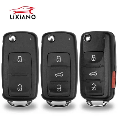 LIXIANG 5K0837202AE/202AD Flip Folding Remote Key Shell For VW Jetta CADDY EOS GTI Golf Passat