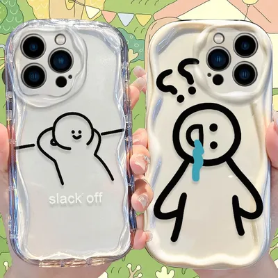Line Figure Wave Case for iPhone 16 E 15 Pro Max 14 13 12 Mini 11 Pro Max XS X 8 7 Plus Soft