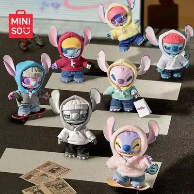Miniso Disney Stitch Genz Street Series Plush Vinyl Mystery Blind Box Lilo＆Stitch Urban Fashion