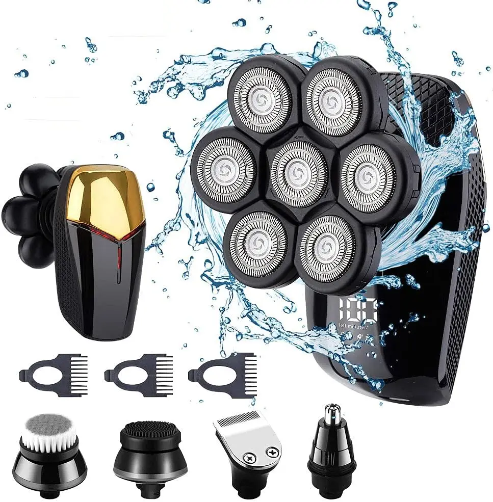 Rasoio 5 in 1 per uomo Rasoio elettrico Potente rasoio per testa calva Barba Macchina da barba per uomo Rasoio Marito Regalo Fidanzato