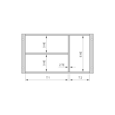 SCHROFF Gemischter Ausbau als Bausatz - AUSBAUSATZ 6HE/3HE 40TE Image