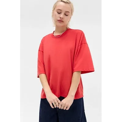 BDG Enzo Drop Shoulder T-Shirt - Red XL at Urban Outfitters