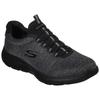 Slip-On Sneaker SKECHERS "SUMMITS", Herren, Gr. 40, schwarz, Textil, sportlich, Schuhe, Slipper, Freizeitschuh in komfortabler Schuhweite