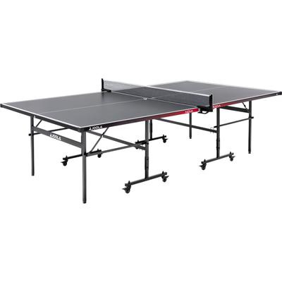 Tischtennisplatte JOOLA "Outdoor Nova 100A", schwarz (schwarz, rot), TischtennisplattenB:76cm H:152,5cm L:274cm, wetterfest, klappbares Untergestell, inkl. Netz, B:76cm H:152,5cm L:274cm