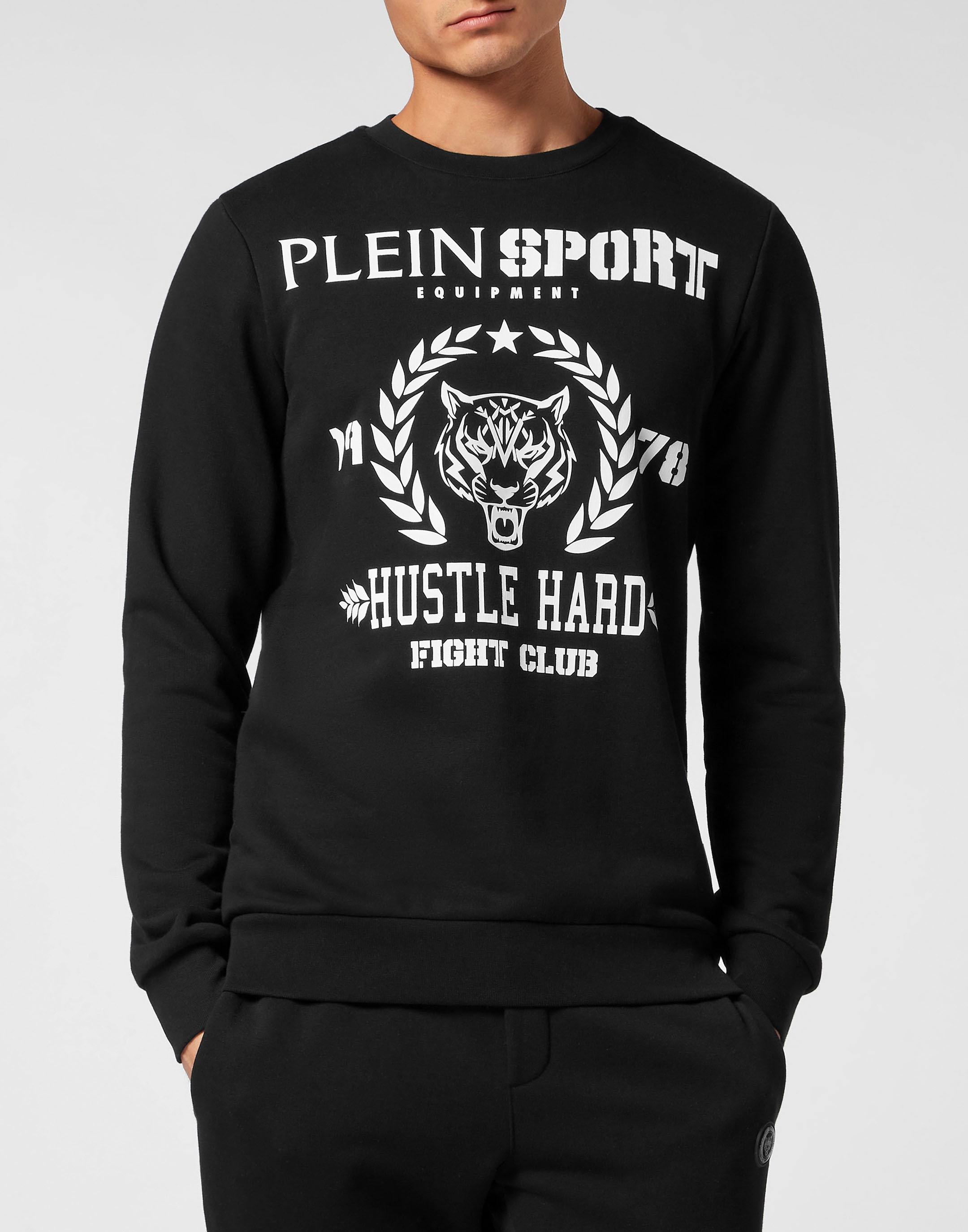 Sweatshirt PLEIN SPORT "Tiger", Herren, Gr. L, 0201, schwarz, weiß, Obermaterial: 88% Baumwolle, 12% Polyester, Sweatshirts Image