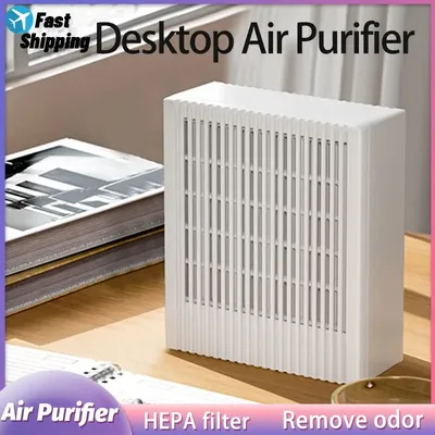 Desktop Air Purifier With HEPA Filter Portable Air Cleaner Odor Remover Air Freshener for Car Bedroom Office Mini Air Purifier